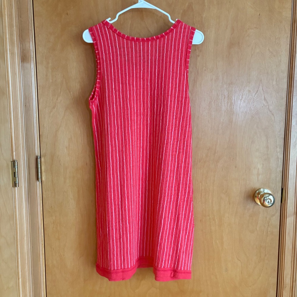 Habitat Escape Tank Dress Womens Small Red White Striped Cotton Slub 82517 - Picture 7 of 7